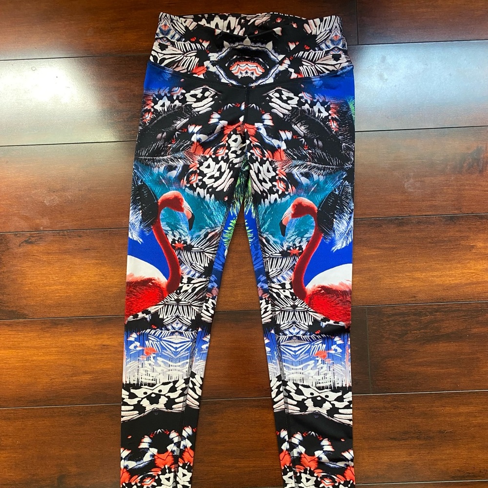 Material girl active workout leggings, paradise print, XS